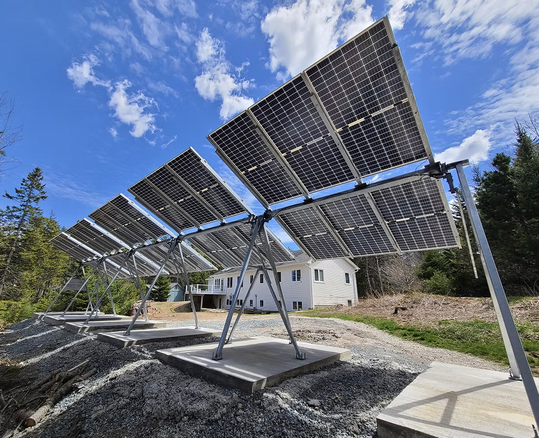 Solar panel installation on a Bridgewater area home in Lunenburg County