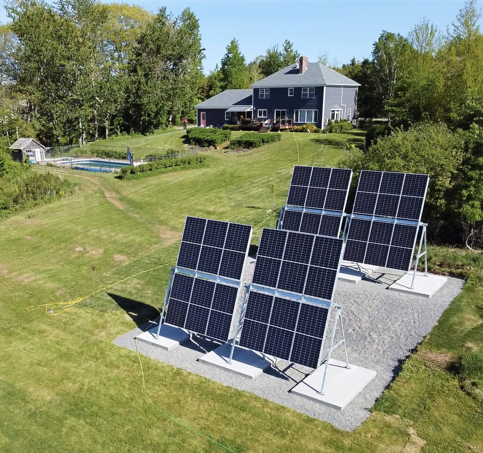 Residential rooftop solar panel installation on a Nova Scotia home in the Annapolis Valley region