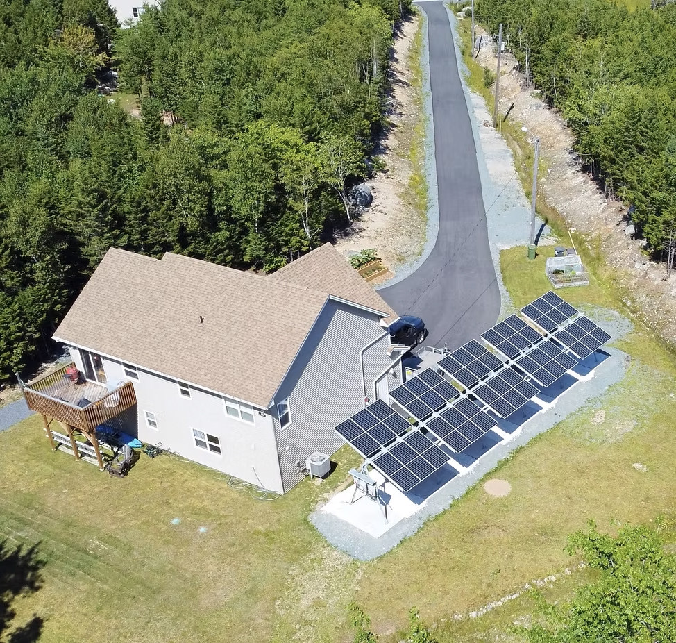 Residential solar installation in the Chester and Upper Tantallon area of Nova Scotia